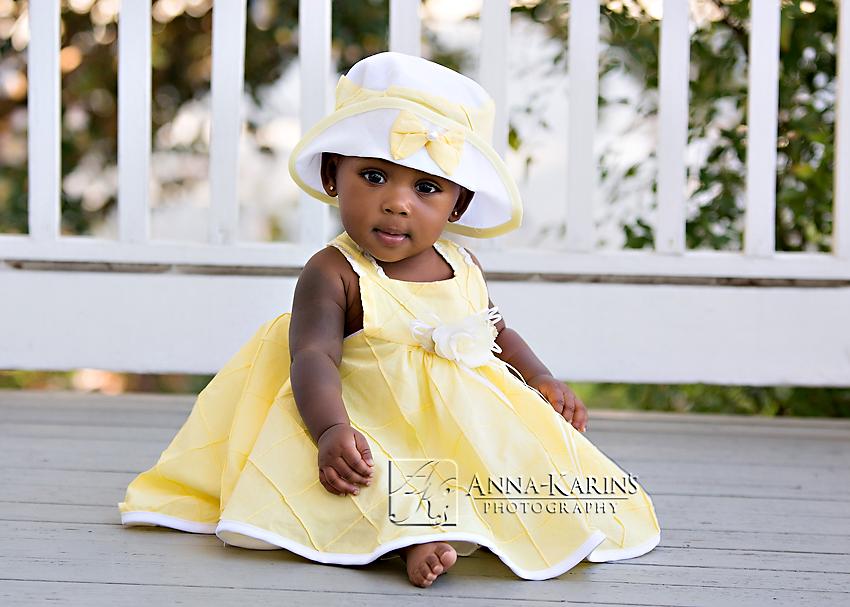 outdoor portrait of sweet little baby girl,